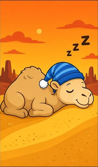 Camel fast asleep